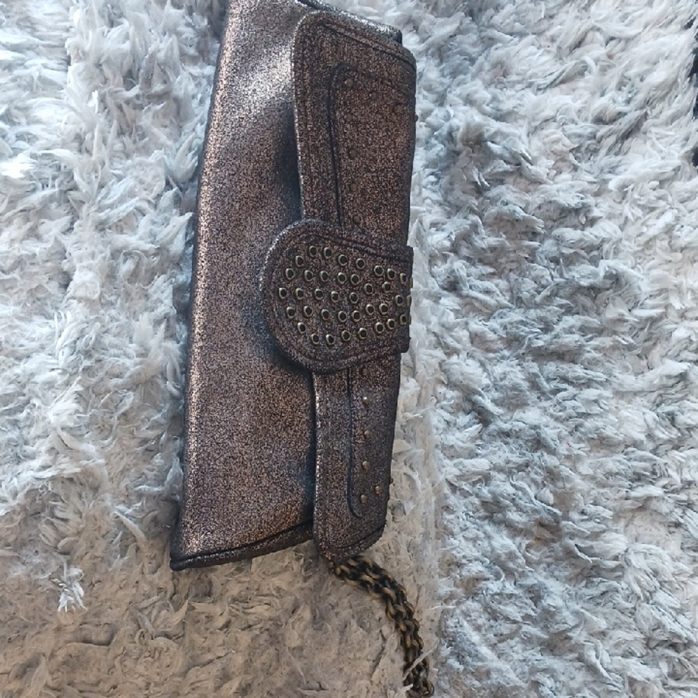 Steve Madden Metallic Silver Belt with Chain Detail